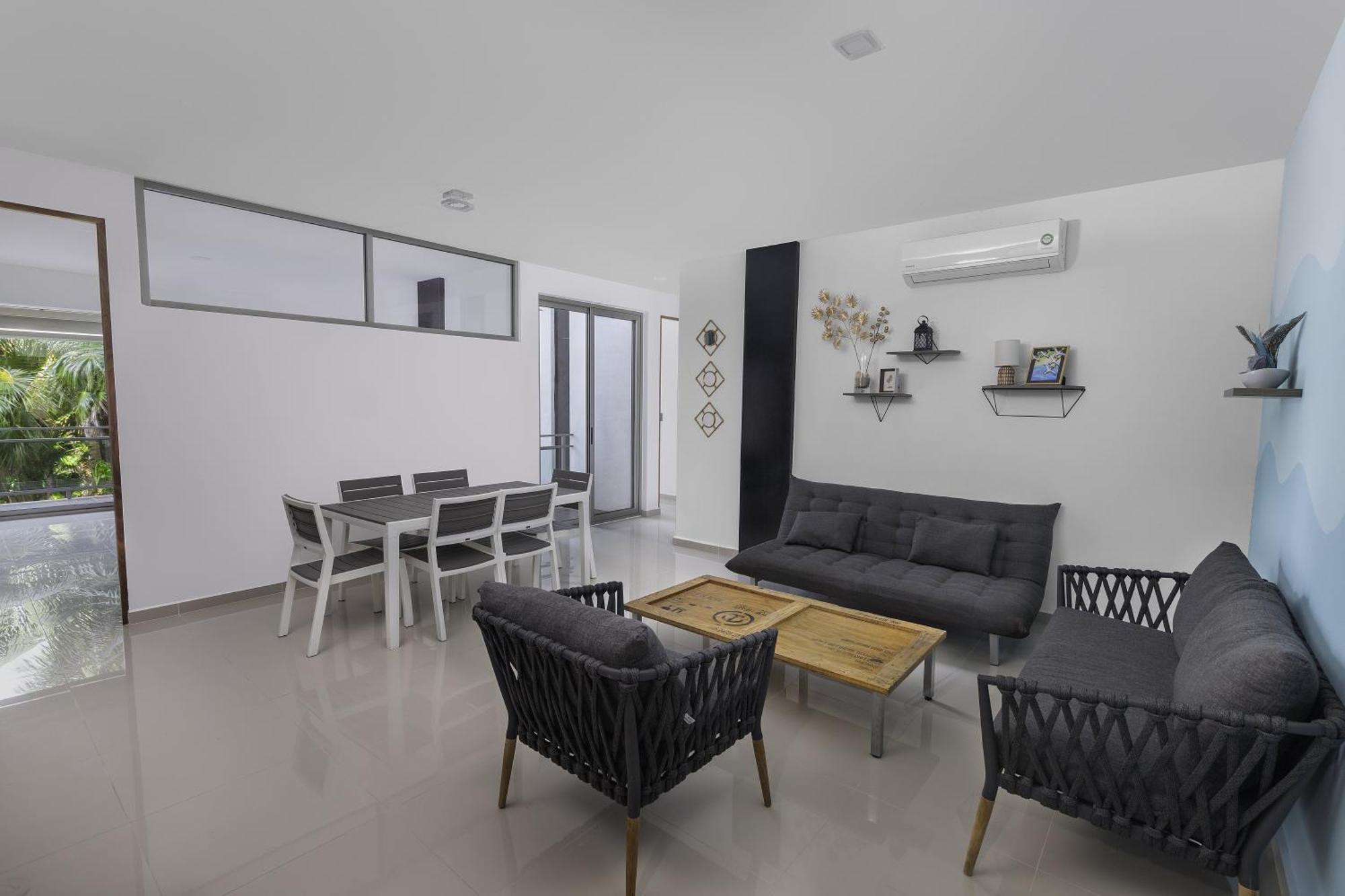 Angelina 28 Beachfront And Family Apartments - Modern And Relaxing Long Stays - 20 Min From Cancun Airport Puerto Morelos Eksteriør bilde