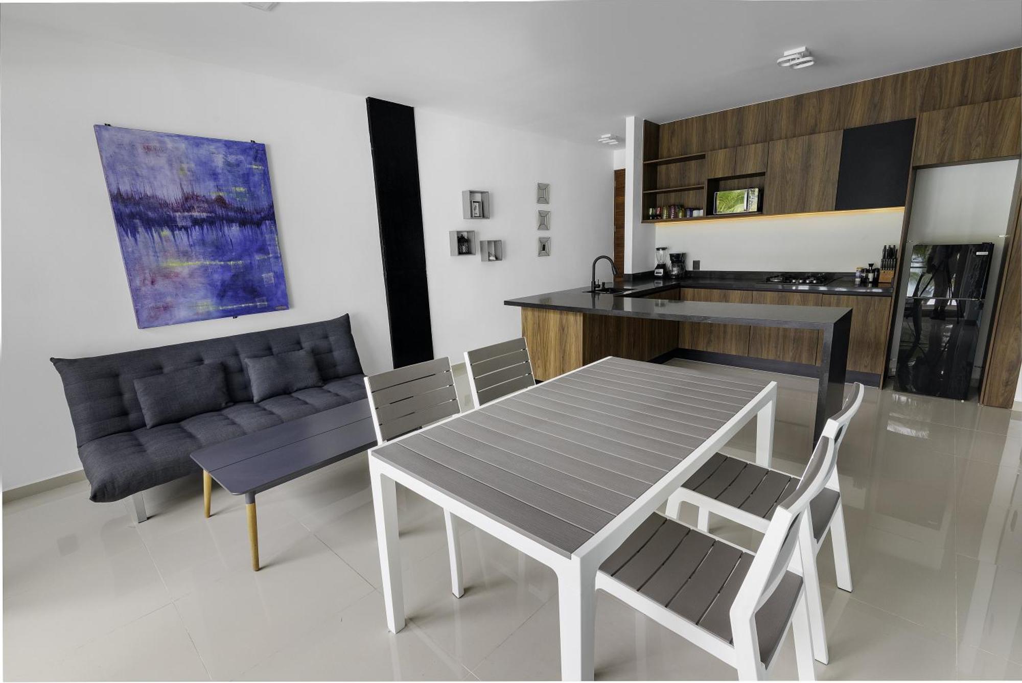 Angelina 28 Beachfront And Family Apartments - Modern And Relaxing Long Stays - 20 Min From Cancun Airport Puerto Morelos Eksteriør bilde