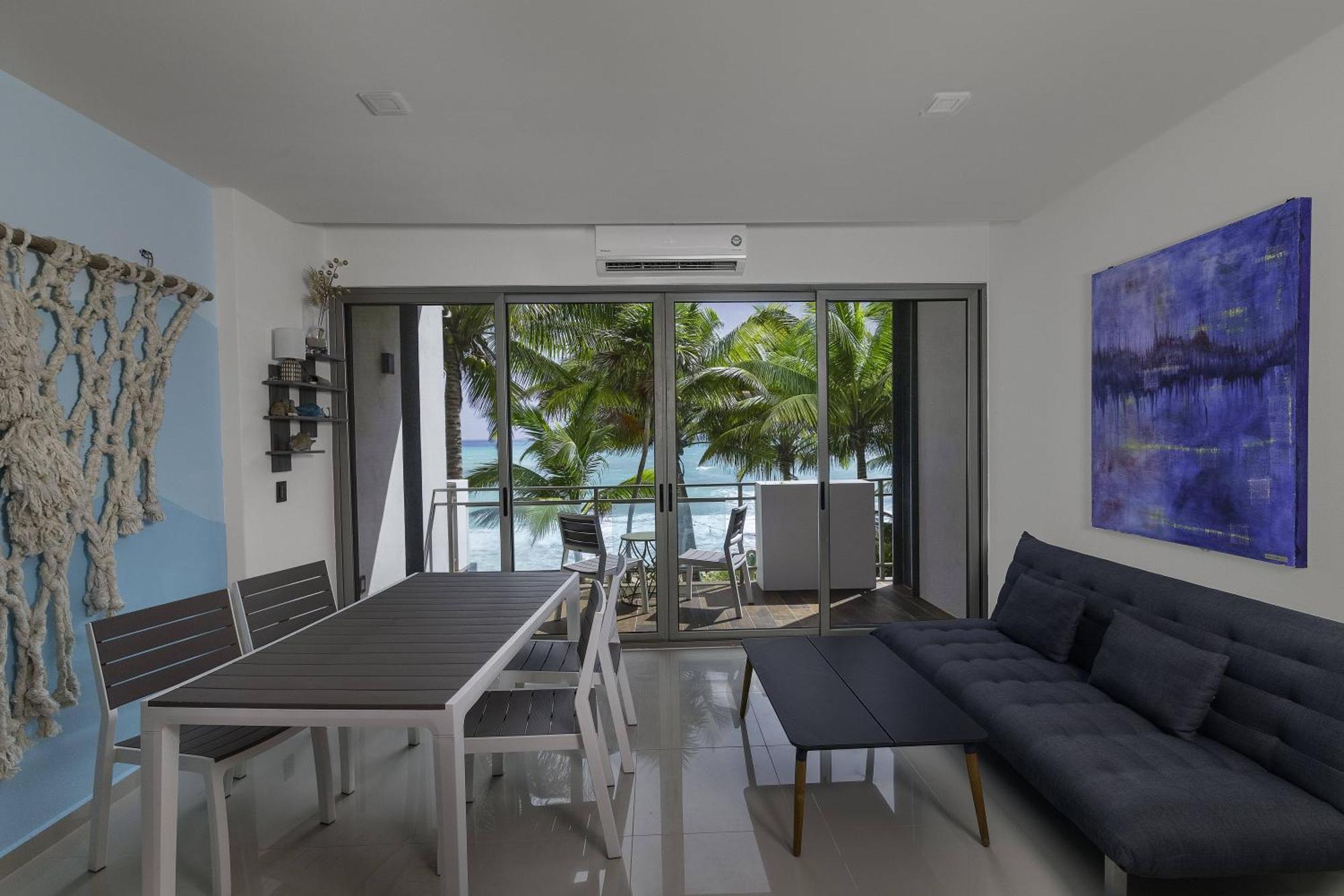 Angelina 28 Beachfront And Family Apartments - Modern And Relaxing Long Stays - 20 Min From Cancun Airport Puerto Morelos Eksteriør bilde