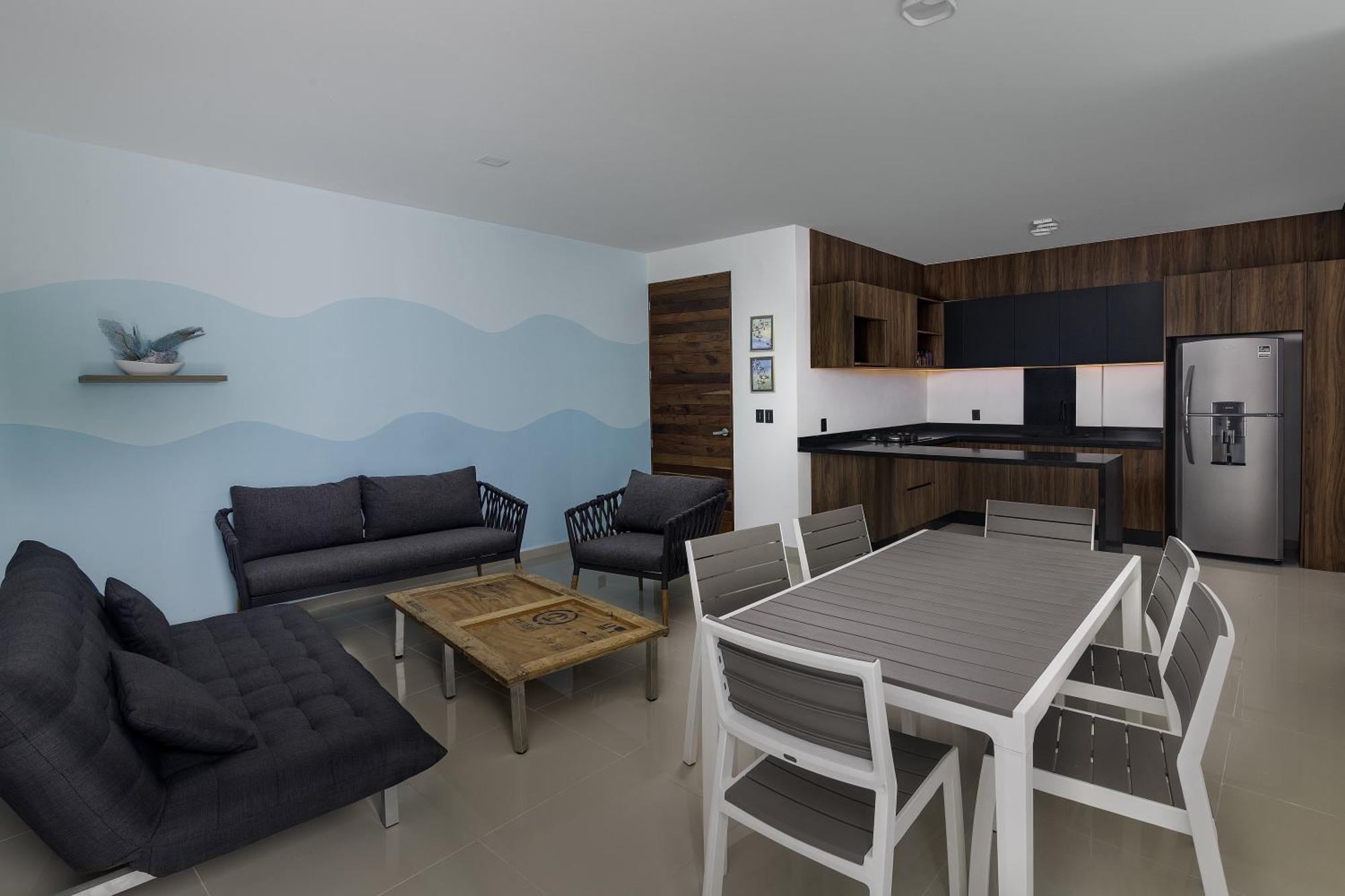 Angelina 28 Beachfront And Family Apartments - Modern And Relaxing Long Stays - 20 Min From Cancun Airport Puerto Morelos Eksteriør bilde