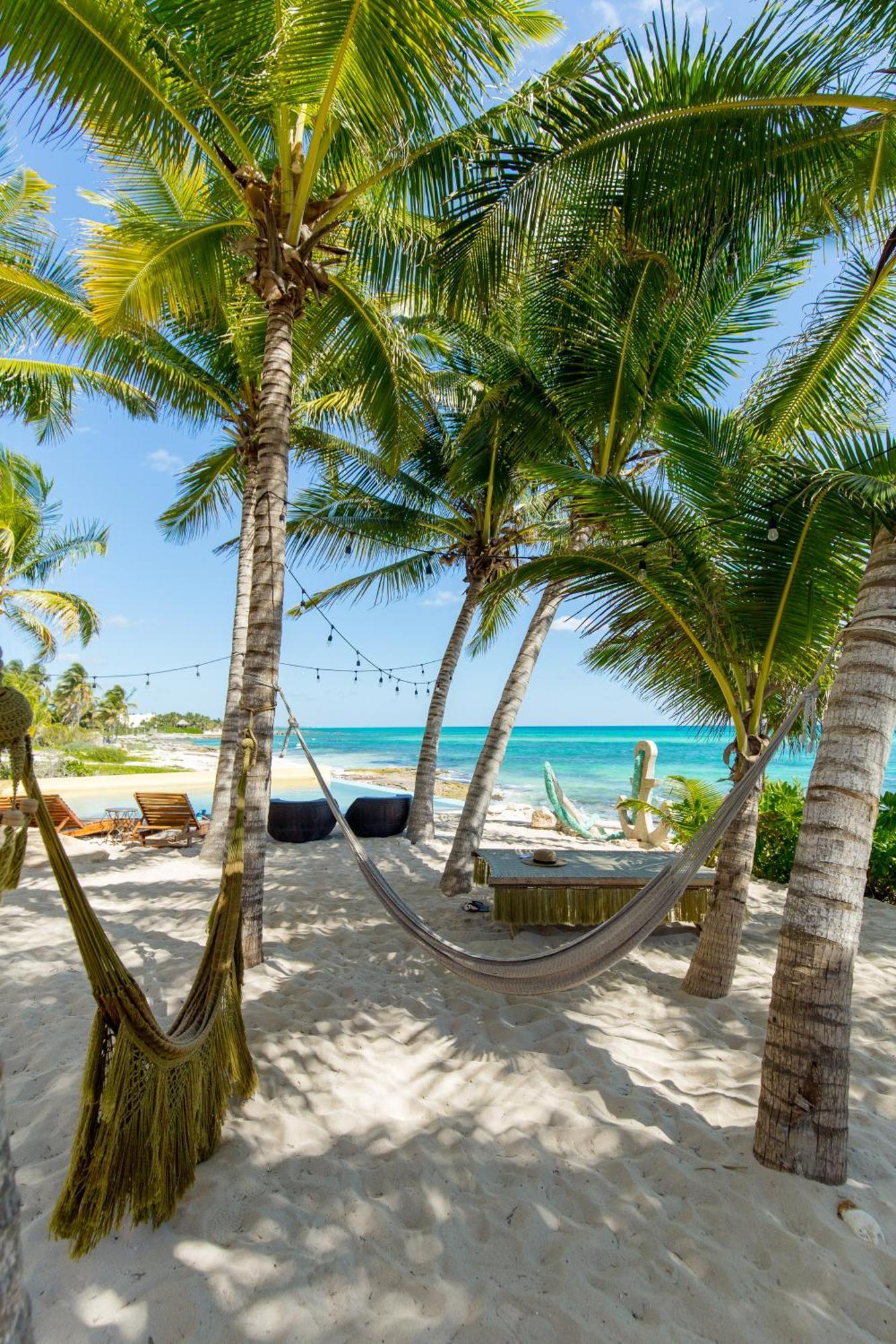 Angelina 28 Beachfront And Family Apartments - Modern And Relaxing Long Stays - 20 Min From Cancun Airport Puerto Morelos Eksteriør bilde